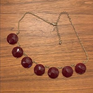 Maroon statement necklace